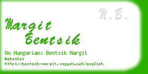 margit bentsik business card